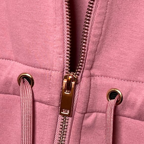 NWT XL Lacey Chabert PINK Full-Zip Hooded Jacket with Drawstring Waist - Picture 6 of 8